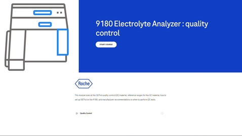 Thumbnail for 9180 Electrolyte Analyzer - Quality control
