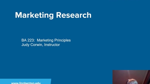 Thumbnail for entry Recording of Market Research Lecture