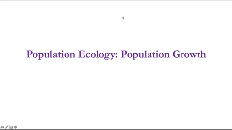 Thumbnail for entry Lecture 2.1: Population Dynamics: Population Growth