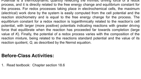 Thumbnail for entry 18.6: Potential, Free Energy, &amp; Equilibrium