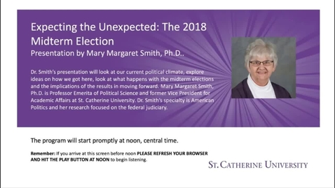 Thumbnail for Expecting the Unexpected-The 2018 Midterm Election - CC