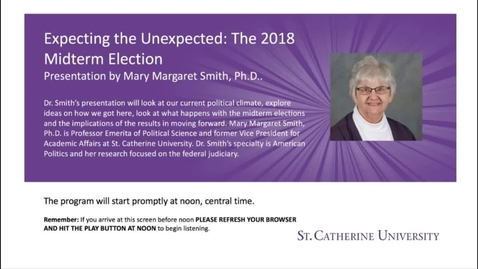 Thumbnail for entry Expecting the Unexpected-The 2018 Midterm Election - CC