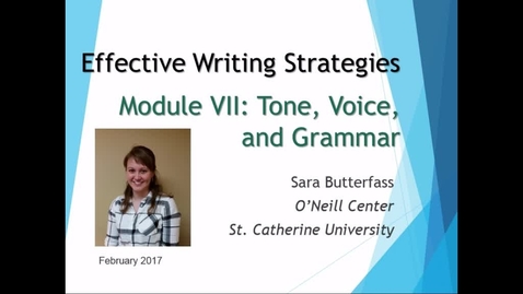 Thumbnail for Effective Writing Strategies - Module VII - CC