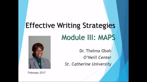 Thumbnail for Effective Writing Strategies - Module III - CC