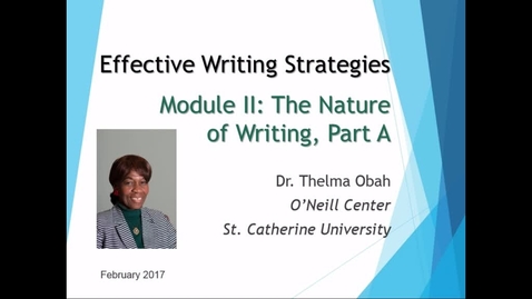 Thumbnail for Effective Writing Strategies - Module II Part A - CC