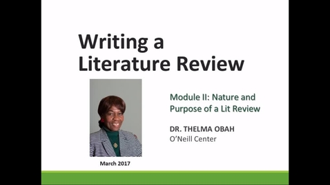 Thumbnail for Writing_a_Literature_Review__Module_II - CC