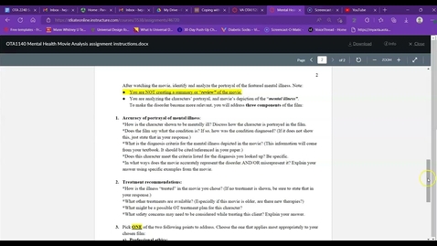 Thumbnail for entry Mental Health Movie Analysis Assignment