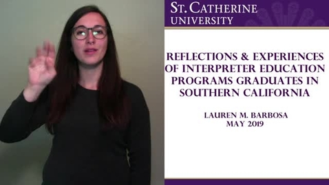 Thumbnail for Reflections &amp; Experiences of Interpreter Education Program Graduates in Southern California