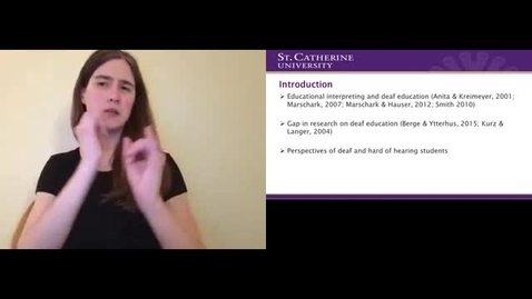 Thumbnail for Meeting the Interpreting Needs of Deaf and Hard of Hearing High School Students
