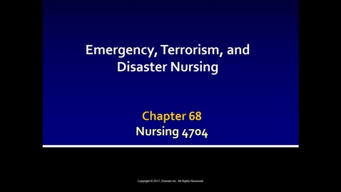 Thumbnail for entry Emergency_ Terrorism_ and Disaster Nursing Chapter 68