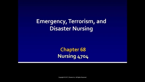 Thumbnail for Emergency_ Terrorism_ and Disaster Nursing Chapter 68