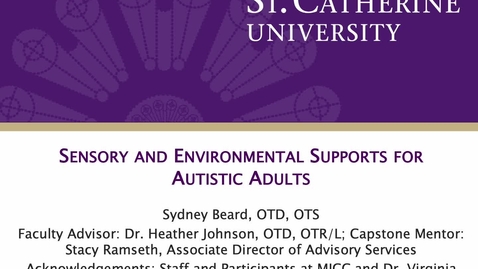 Thumbnail for Sensory and Environmental Supports for Autistic Adults