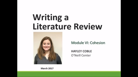 Thumbnail for Writing_a_Literature_Review__Module_VI - CC