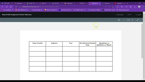 Thumbnail for entry Sleep Profile and Mindfulness assignment