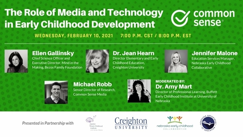 Thumbnail for entry Special Event -- The Role of Media and Technology in Early Childhood Development