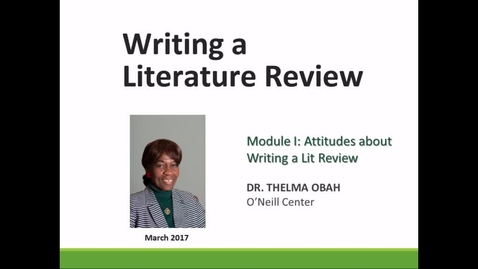 Thumbnail for Writing_a_Literature_Review__Module_I - CC