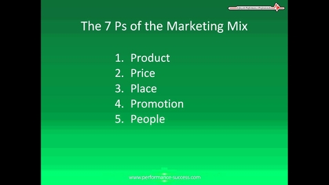 Thumbnail for 7 P's of Marketing