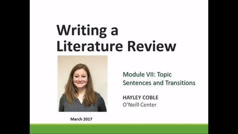 Thumbnail for Writing_a_Literature_Review__Module_VII - CC