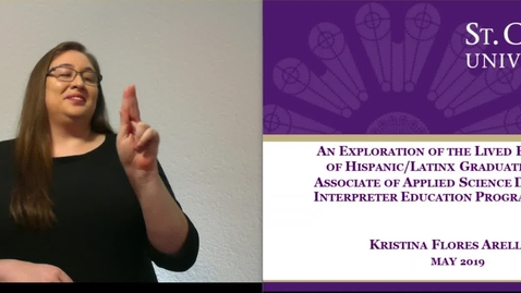 Thumbnail for An Exploration of the Lived Experiences of Hispanic/Latinx Graduates with an Associate of Applied Science Degree from Interpreter Education Programs in Texas