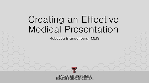 Thumbnail for entry Creating an Effective Presentation