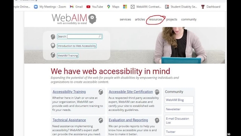 Thumbnail for WebAim Tools Zoom Session 11.10.21
