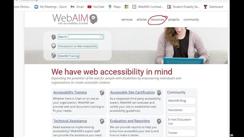 Thumbnail for entry WebAim Tools Zoom Session 11.10.21