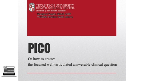 Thumbnail for PICO  Tutorial (No audio with this media file).