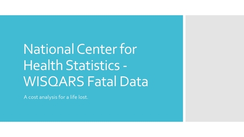 Thumbnail for entry Web-based Injury Statistics Query and Reporting System - the value of a life.