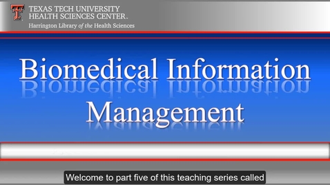 Thumbnail for Amarillo Biomed Video Series 5/6