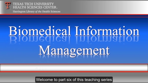 Thumbnail for Amarillo Biomed Video Series 6/6