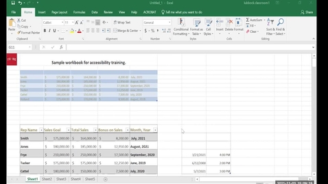 Thumbnail for ADA Spreadsheet Training and Tabular Infographics Zoom Session 11.03.2021