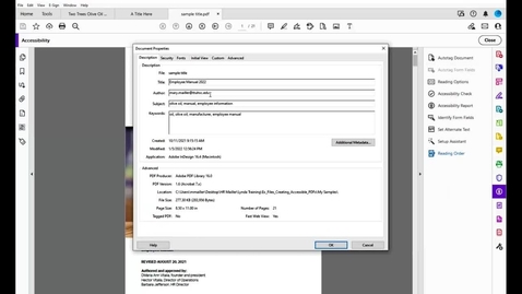 Thumbnail for Basic Intro to PDF Remediation, Part One