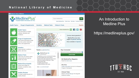 Thumbnail for entry Using Medline Plus to Improve Health Information Literacy