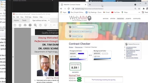 Thumbnail for entry How to Use WebAim's Color Contrast Checker for PDF Accessibility Compliance