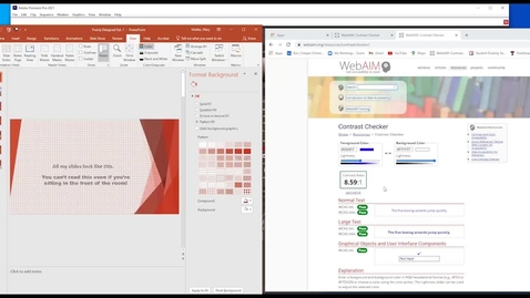 Thumbnail for WebAim  Tools and Powerpoints: Branding Fonts and ADA Compliant Color Contrasts