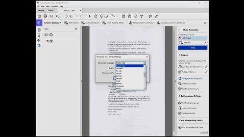Thumbnail for entry Converting Scanned Pages to Readable Text-based PDFs Using Acrobat's OCR Tool Sets