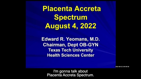 Thumbnail for entry Enduring Material - Placenta Accreta Spectrum