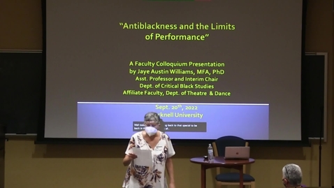 Thumbnail for 2022-09-20 Faculty Colloquium - Williams