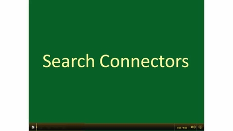 Thumbnail for entry Search Connectors