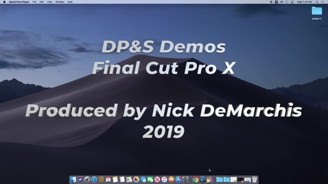 Thumbnail for entry DPS Demos - Final Cut Pro X