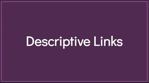 Thumbnail for Descriptive Links