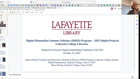 Thumbnail for entry Digital Humanities Summer Scholars (DHSS) Program - 2022 Digital Projects