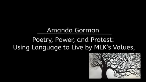 Thumbnail for entry Amanda Gorman