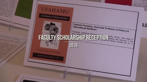 Thumbnail for entry Faculty Scholarship Reception 2016