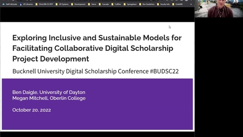 Thumbnail for entry Exploring Inclusive and Sustainable Models for Facilitating Collaborative Digital Scholarship Project Development