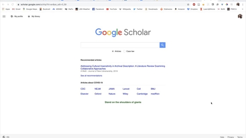 Thumbnail for Connecting Google Scholar to Bucknell Library