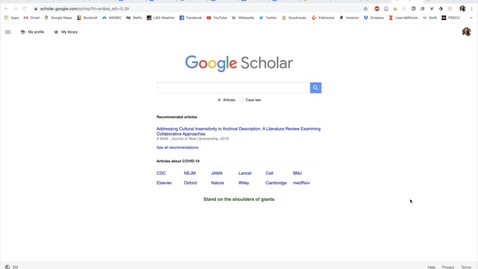 Thumbnail for entry Connecting Google Scholar to Bucknell Library