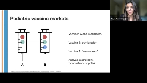 Thumbnail for entry CDC as a Strategic Agent in Public Sector Vaccine Pricing - Kayla Cummings, MIT, 09/30/2021