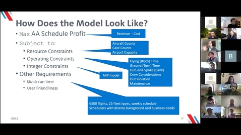 Thumbnail for entry How Operations Research and Machine Learning are Reshaping the Aviation Industry - Deepak Agrawal, American Airlines, 04/16/2021