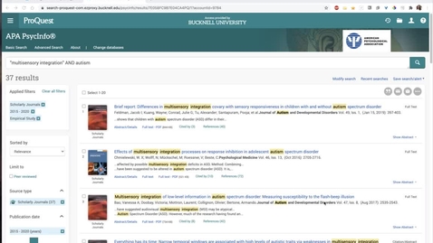 Thumbnail for Searching PsycInfo, Part 2 (Advanced)